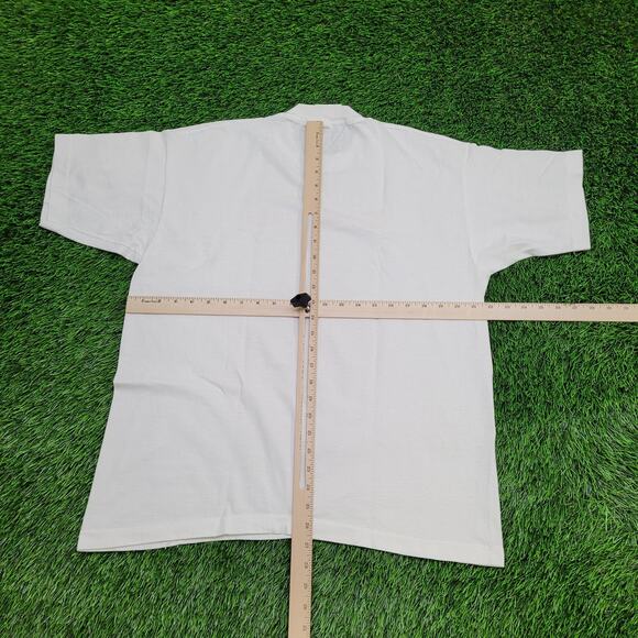 Vintage 90s Funny Deer Hunting Shirt Large 22x26 Crop USA - Picture 3 of 14